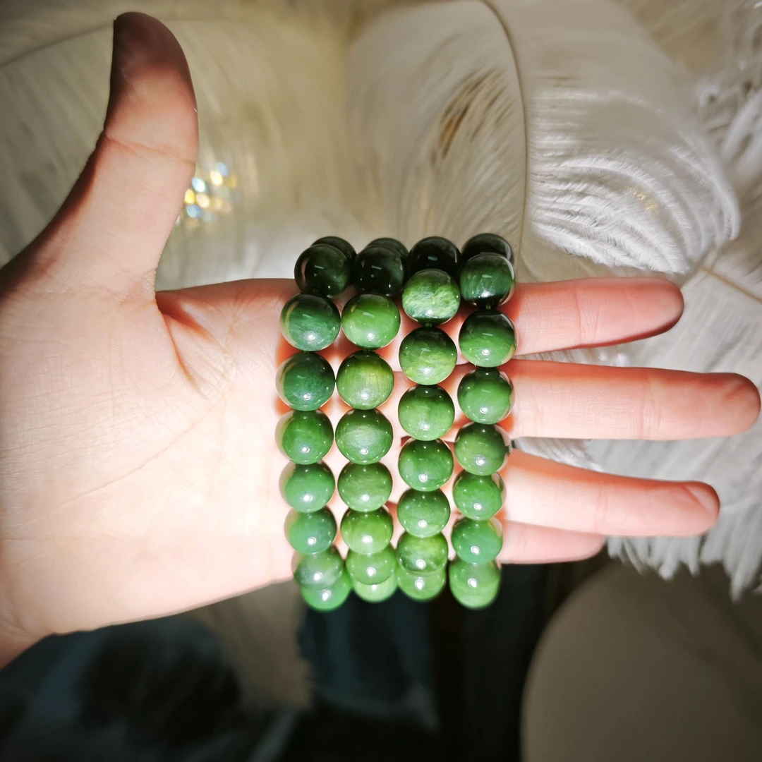 【遇见轻奢珠宝】-S072-天然和田玉单圈手链多样性发1