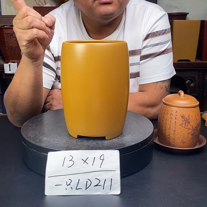 紫砂花盆货号一只LD211