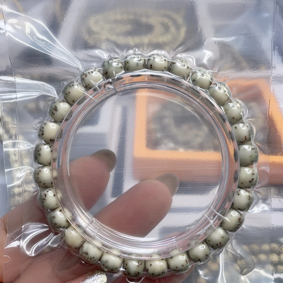 星月菩提手串石玉料糯冰河豚尺寸8
