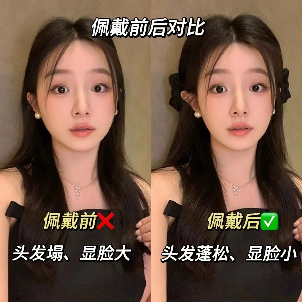 黑色蝴蝶结抓夹2025新款气质侧边刘海发夹 珍珠发箍 爱心后脑发夹