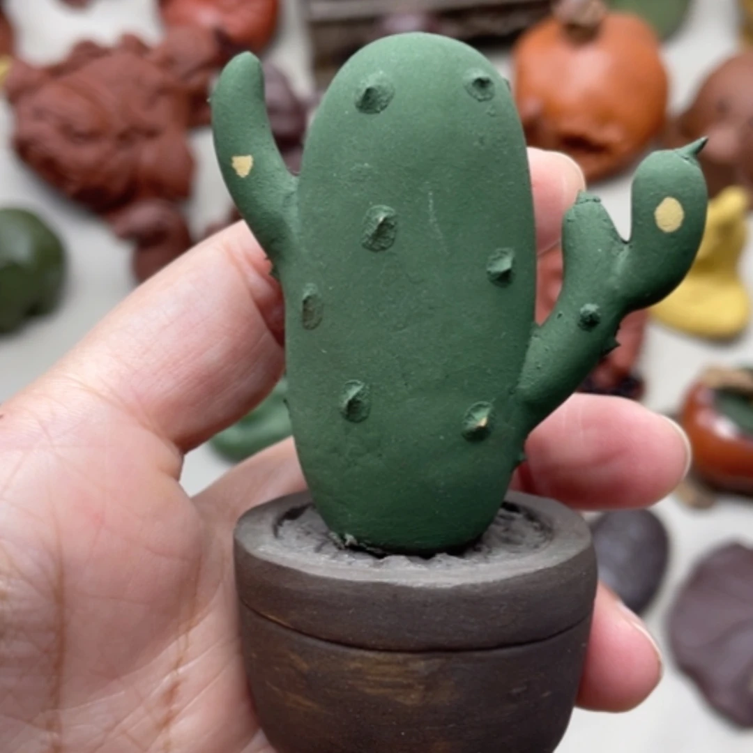 【闪购商品】紫砂茶宠紫砂仙人掌
