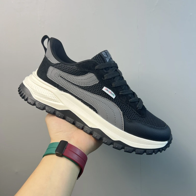 秋季新款  网面透气轻便 百搭休闲软底 低帮男士运动鞋阿甘鞋男鞋