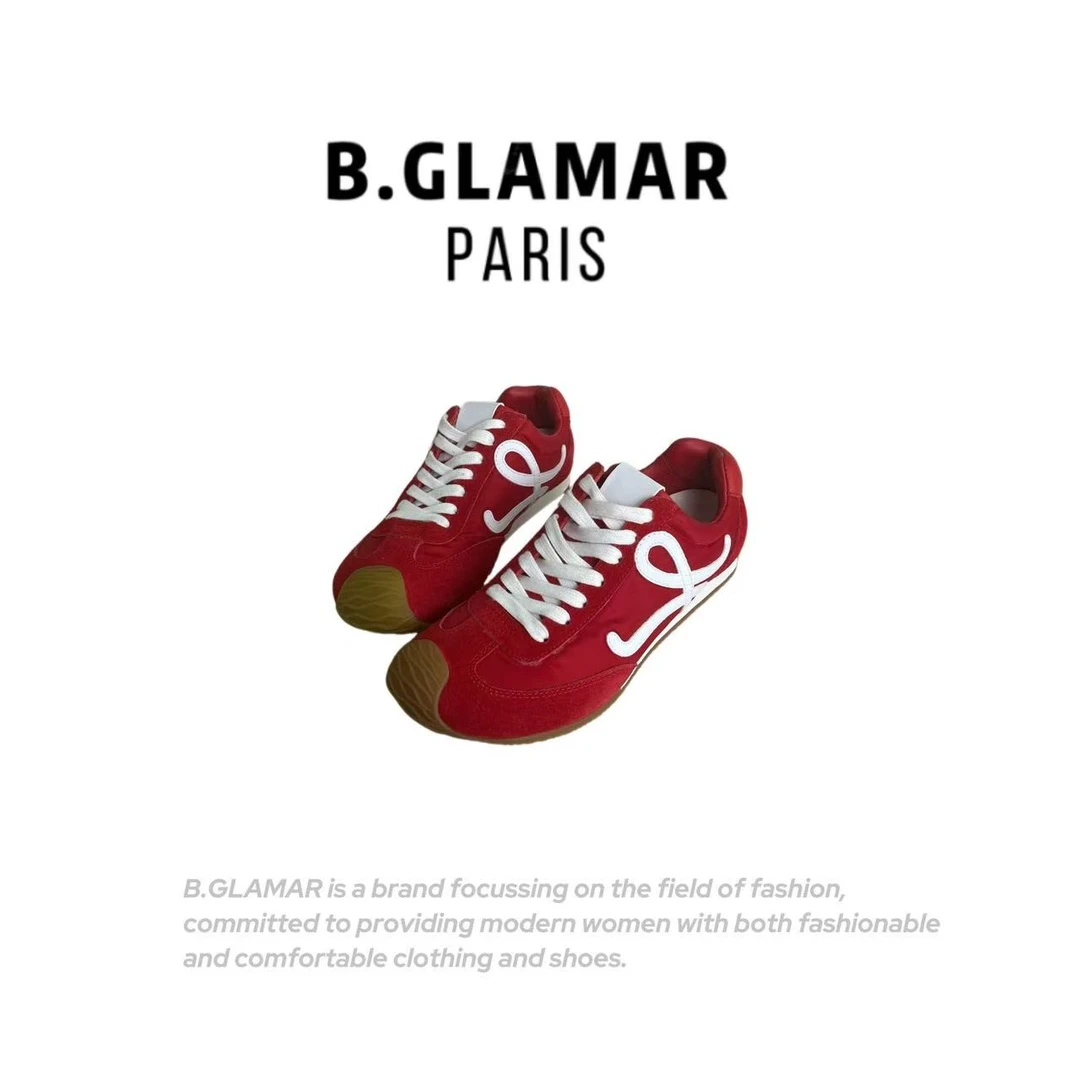 B.Glamar ｜时尚百搭经典复古潮流平底歪头低帮阿甘鞋潮鞋 G8093