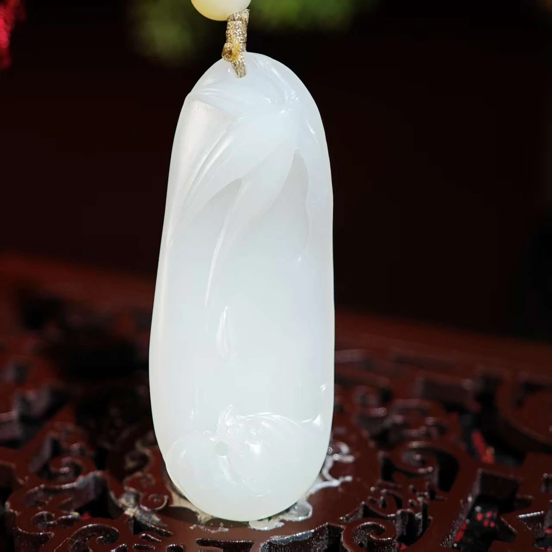 米达姐【米达姐和田玉】米达料竹节——手工精雕