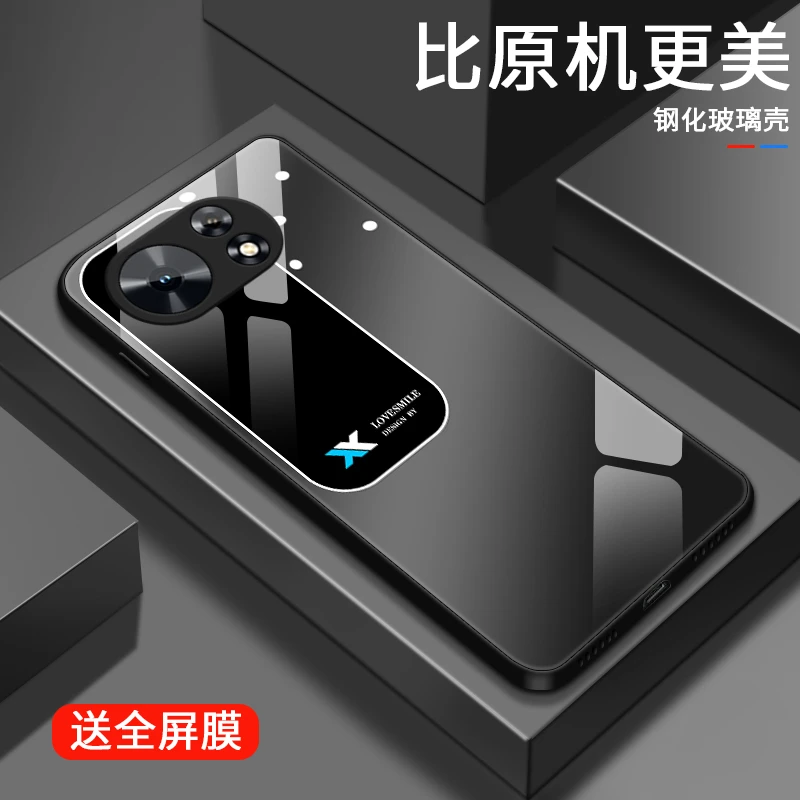 方块视窗适用华为麦芒40手机壳麦芒40玻璃壳壳新款限量全包防摔网