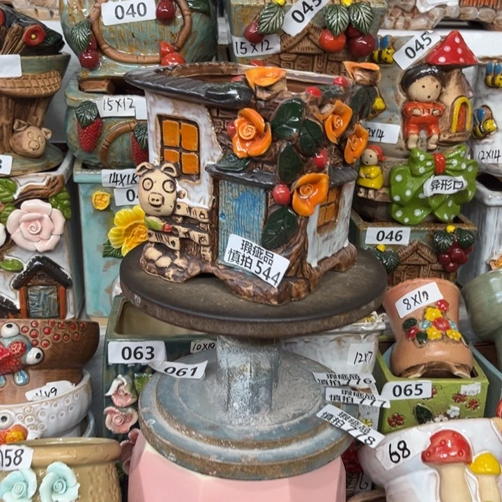 紫砂花盆粗陶材质多肉花盆544