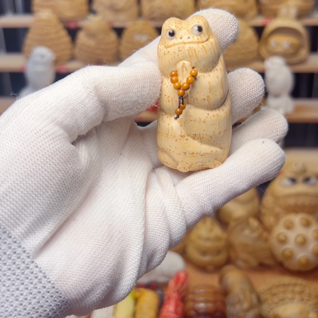 竹类竹根雕许愿蛙蛙11111