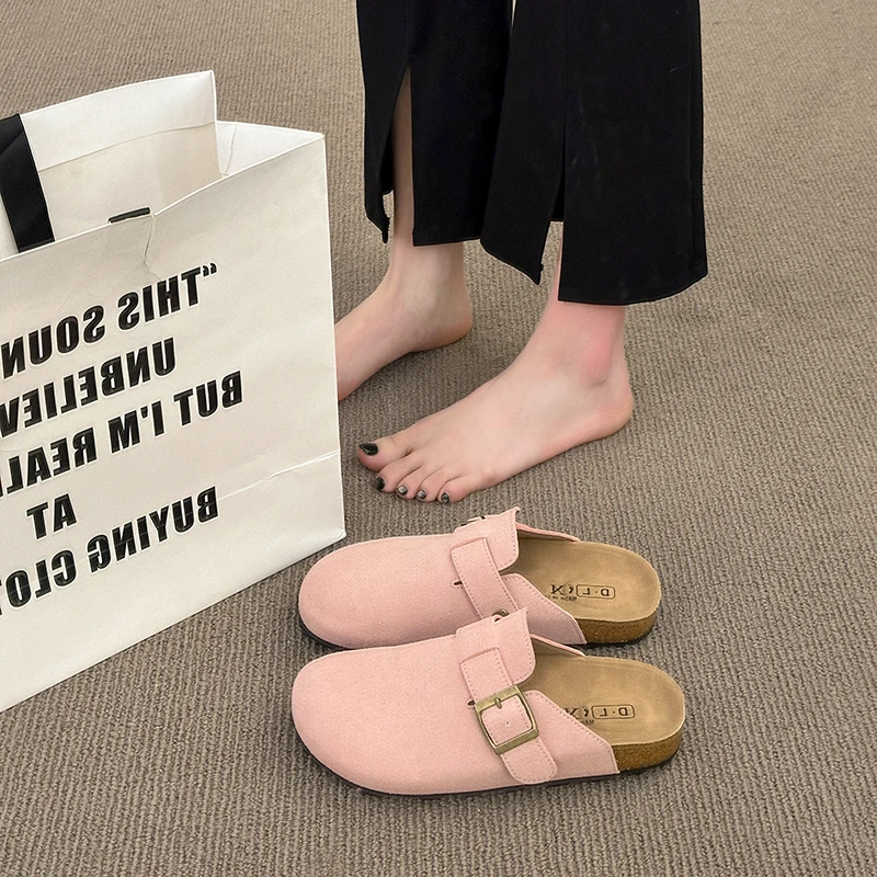 网红博肯拖鞋女外穿2025秋新款厚底拖鞋女防滑博肯休闲百搭半拖