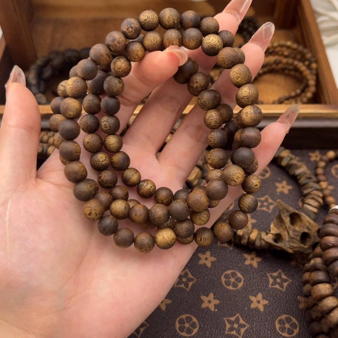 ✎****ঞ08圆珠多圈手串乌身