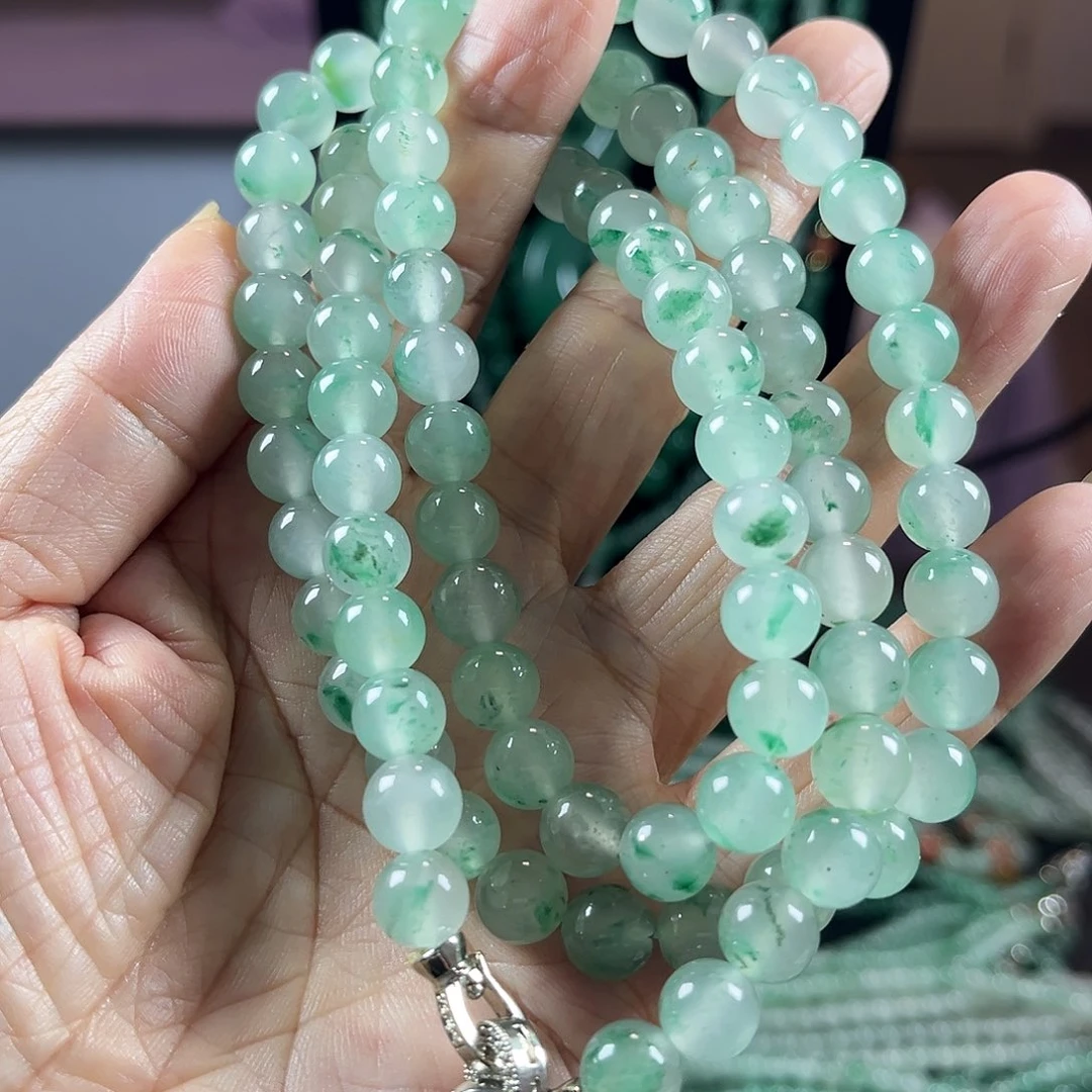 石英质玉合金项链88颗卡8