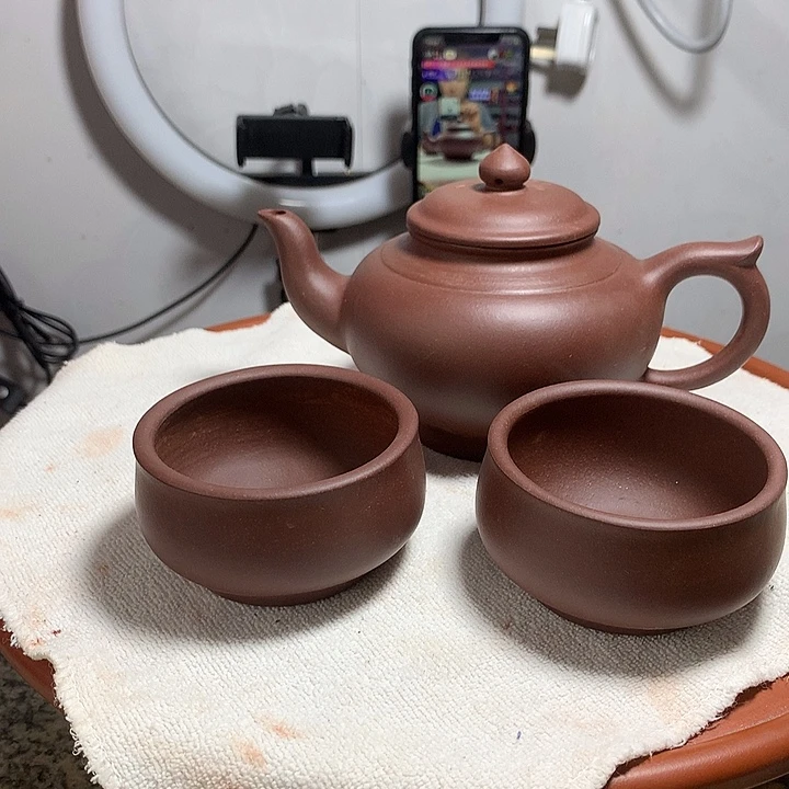 手工制作原矿紫砂壶杯