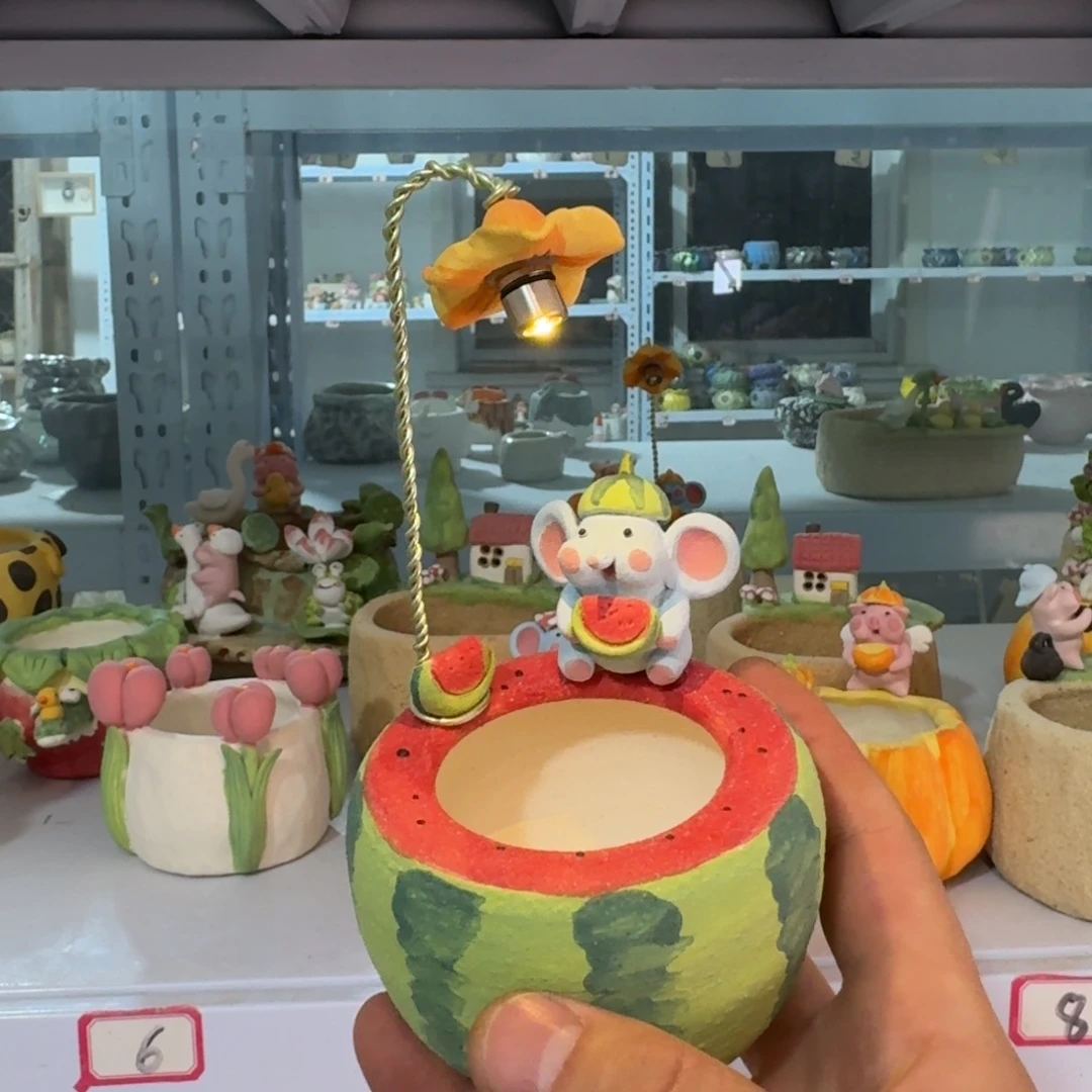 厂家直销手工花盆摆件