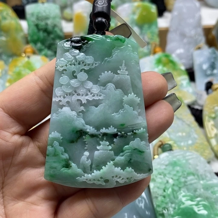 翡翠未镶嵌颈饰天然a货翡翠