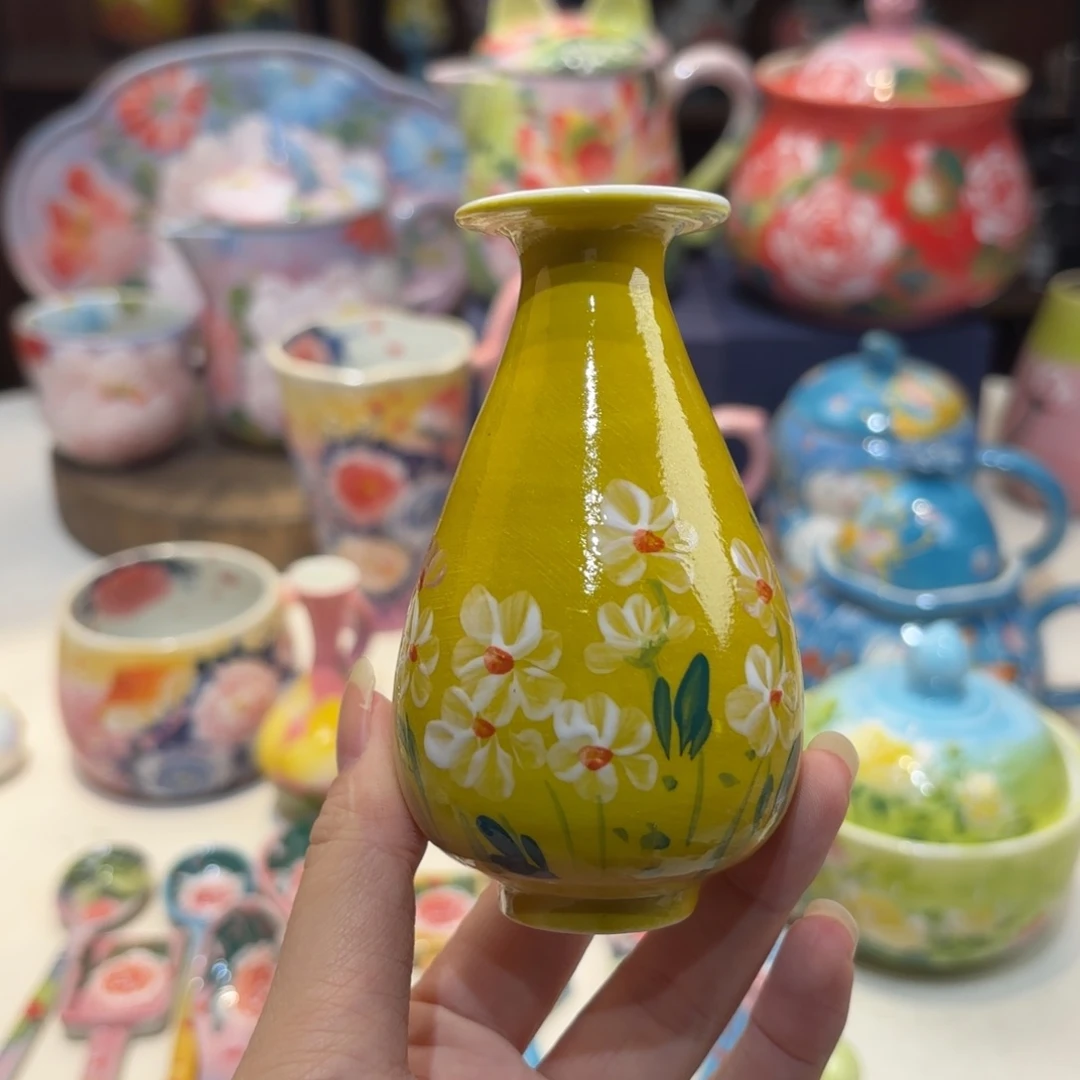 景德镇手绘高温釉下彩陶瓷茶具