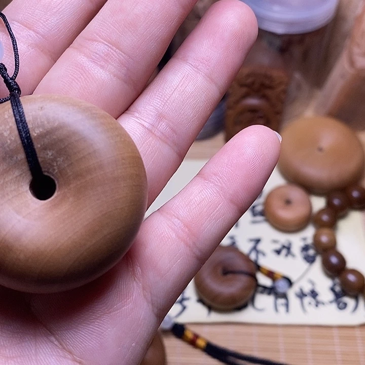 檀香木檀香大平安扣微瑕