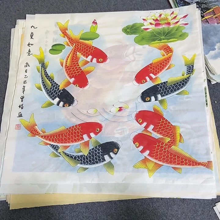 国画四尺斗方工笔花鸟一幅