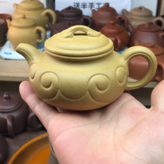 茶壶紫砂黄金段泥仿古如意180豪升左右