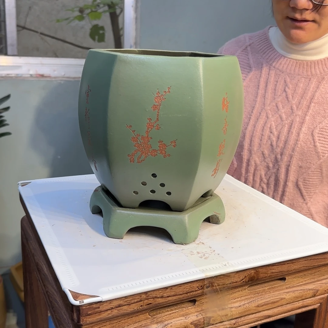 紫砂花盆紫砂口径17