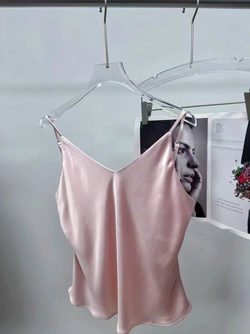 深圳南油女装新中式国风醋酸吊带上衣女--19