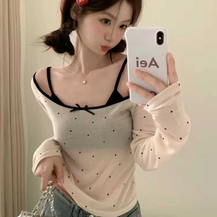 (29-39) 纯欲辣妹气质高级显瘦打底连衣裙套装（孤品扣号）