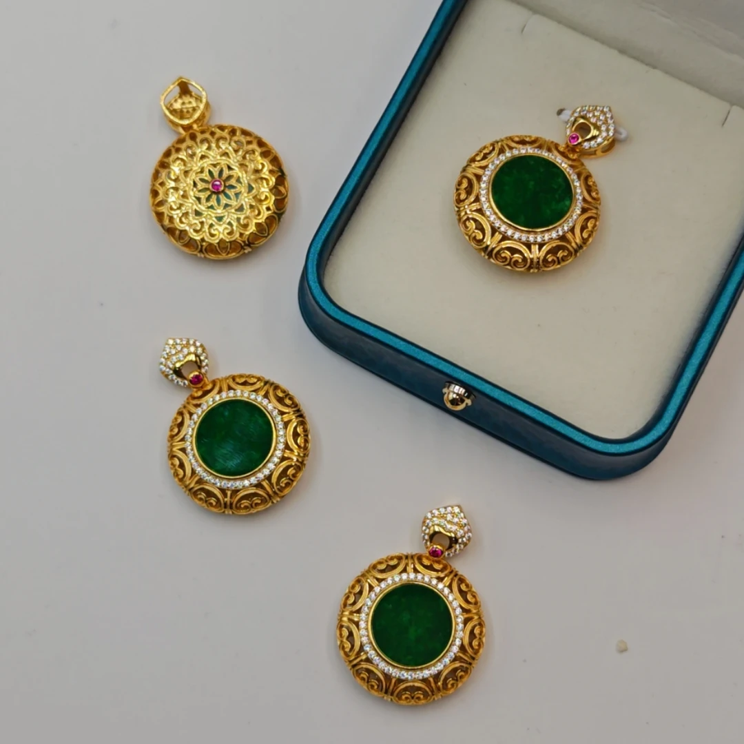 S925银翡翠吊坠古典多样性发货一件