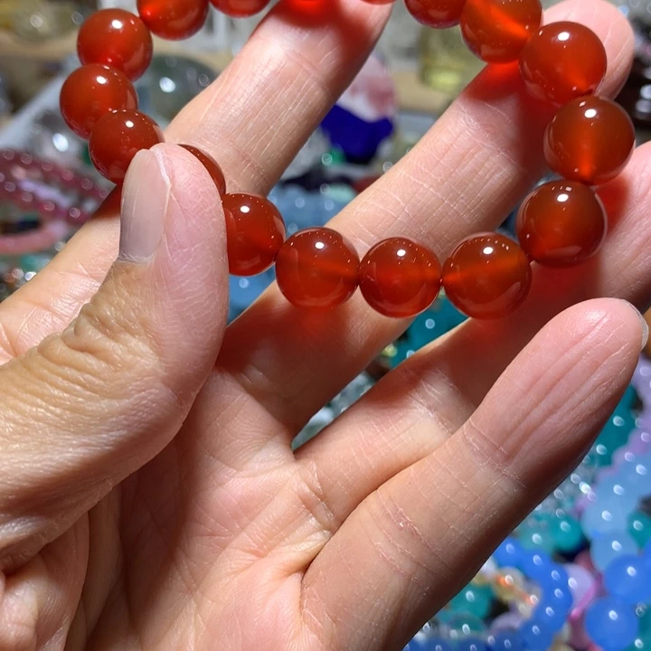 玛瑙/玉髓手链未镶嵌12mm手串