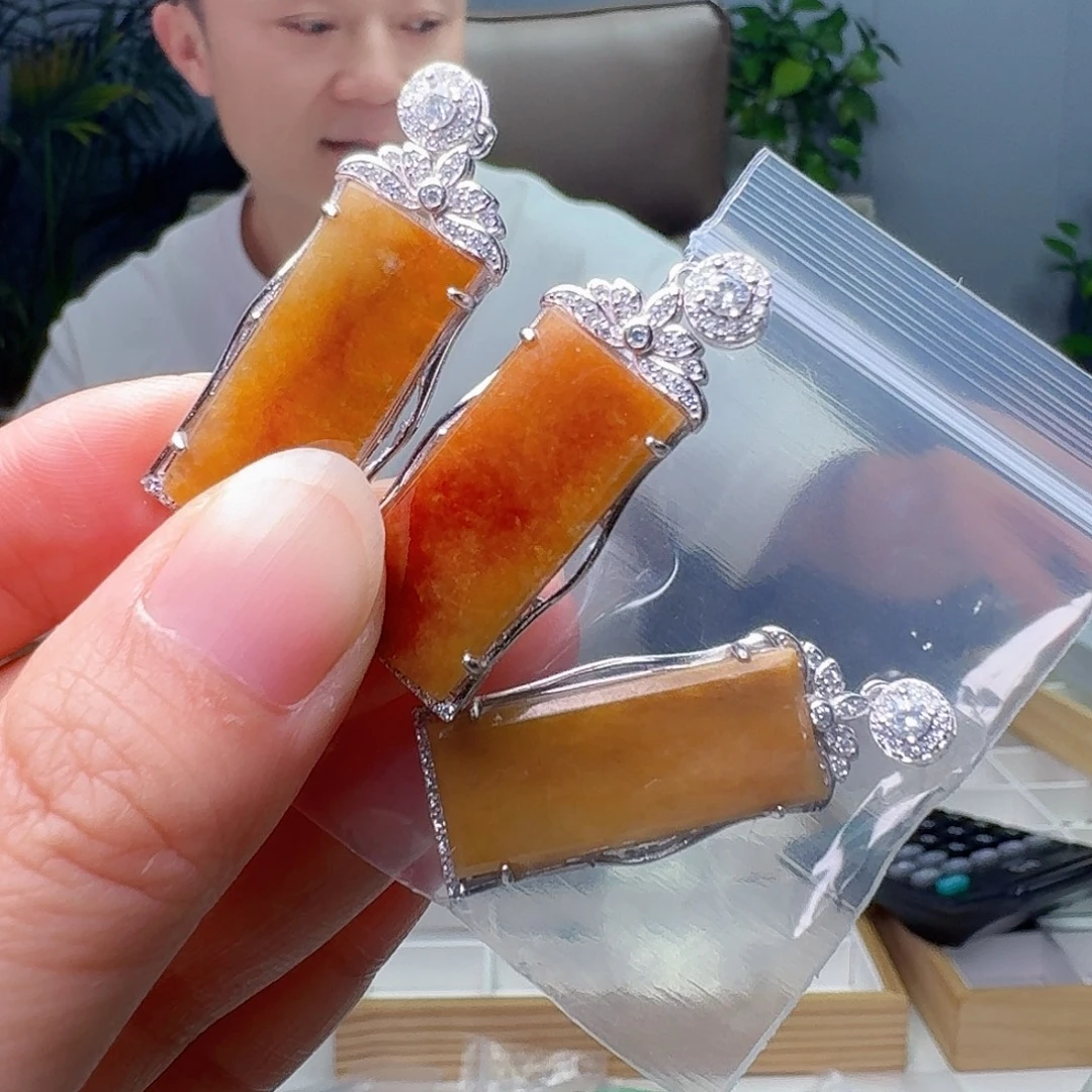 翡翠银S925镶嵌吊坠(不含链)多样性发货其一