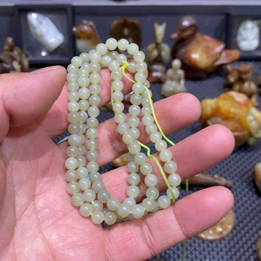 和田玉（糖玉）手链未镶嵌用****3