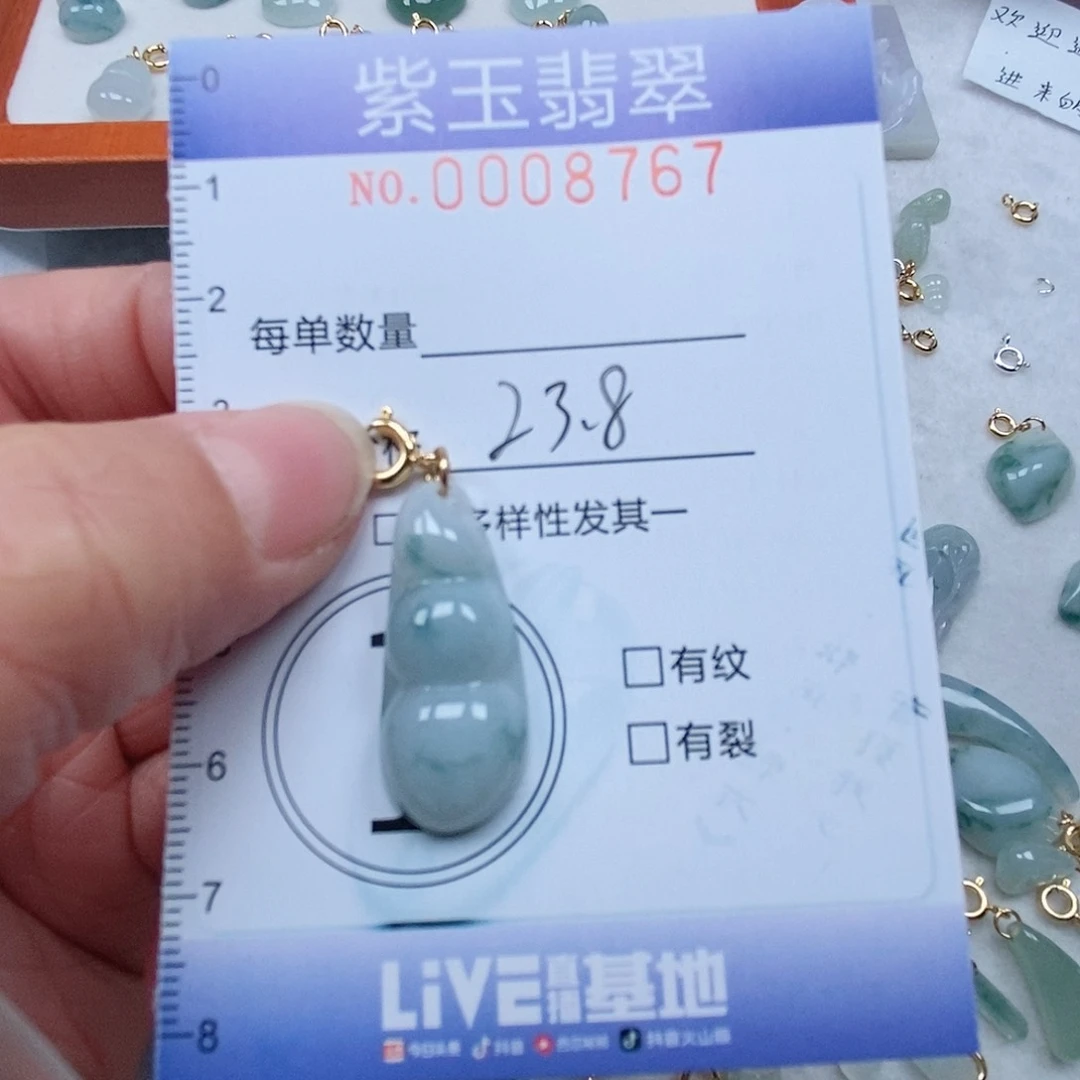 颈饰未镶嵌翡翠飘花豆子