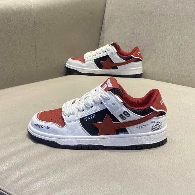 2025春秋季新款透气春季运动休闲鞋拼色男士学生潮流板鞋休闲板鞋