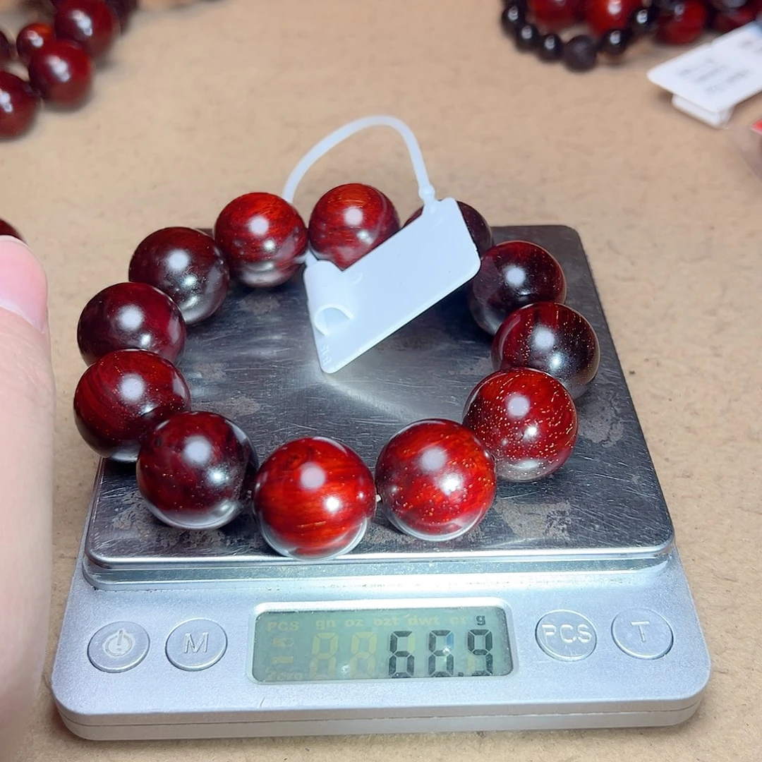 小叶紫檀手串/手链20琴料瘤疤满星水波