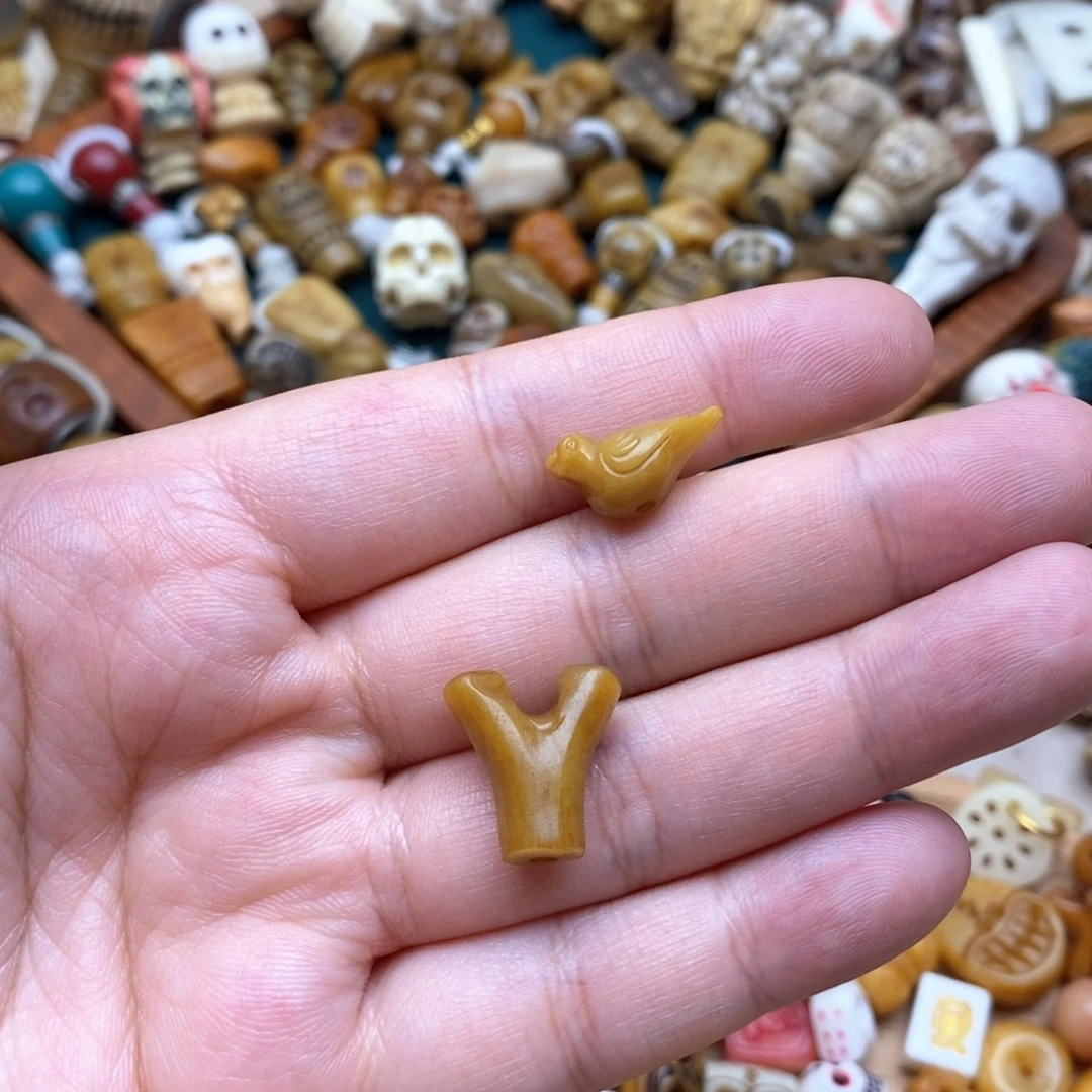 驼骨其他喜上眉梢三通+腰珠