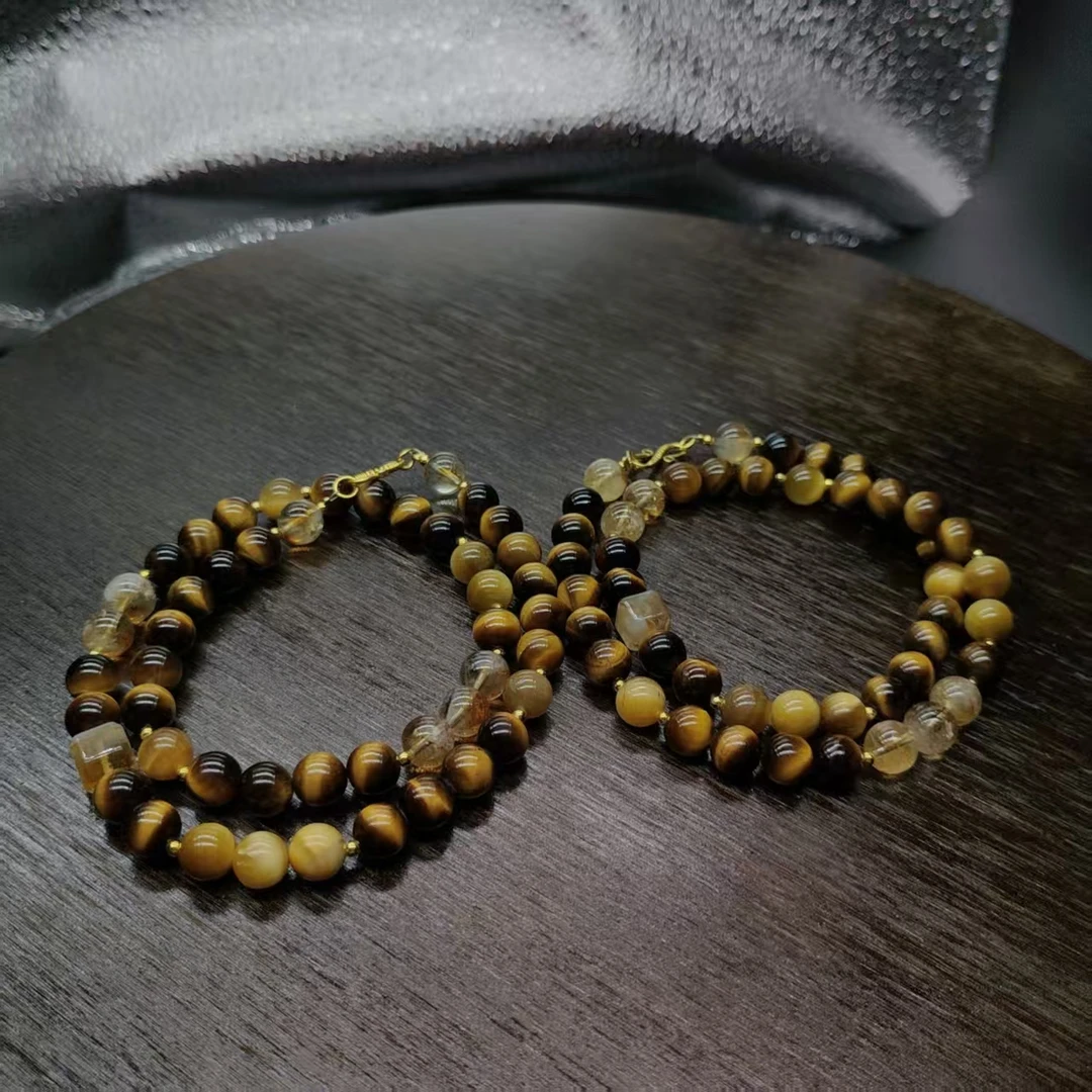 硕夏天然虎眼石8-9mm设计款手链多样性发其一SX0887