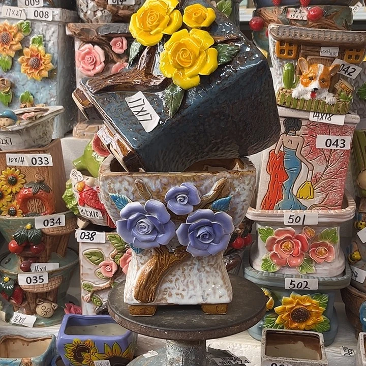 粗陶材质多肉花盆