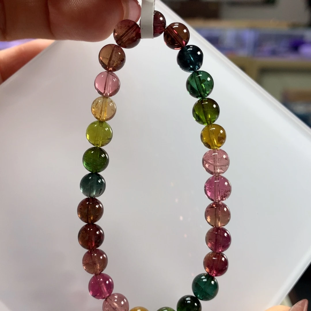 碧玺手链未镶嵌6.8毫米左右