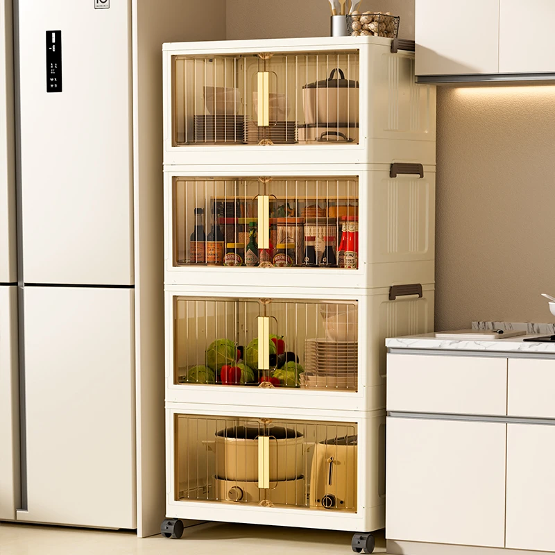 45-65面宽免安装收纳柜多层储物柜家用宝宝折叠大容量衣服整理柜