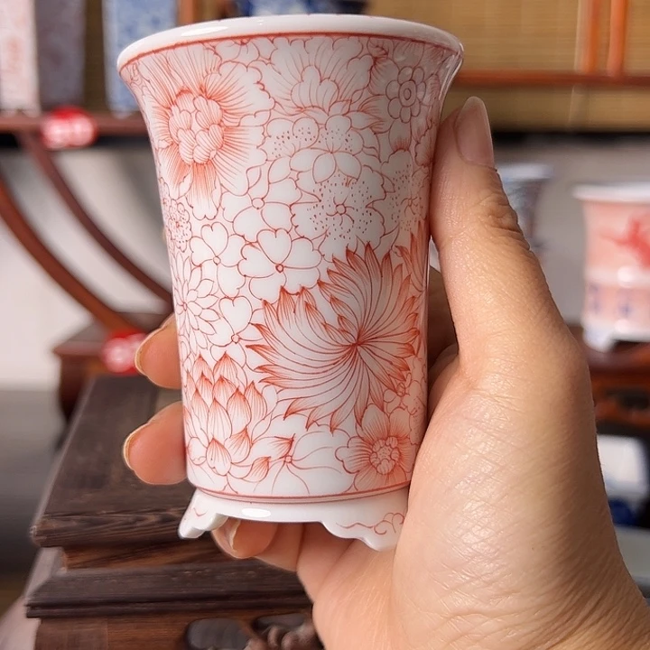 墨奈手绘陶瓷花盆