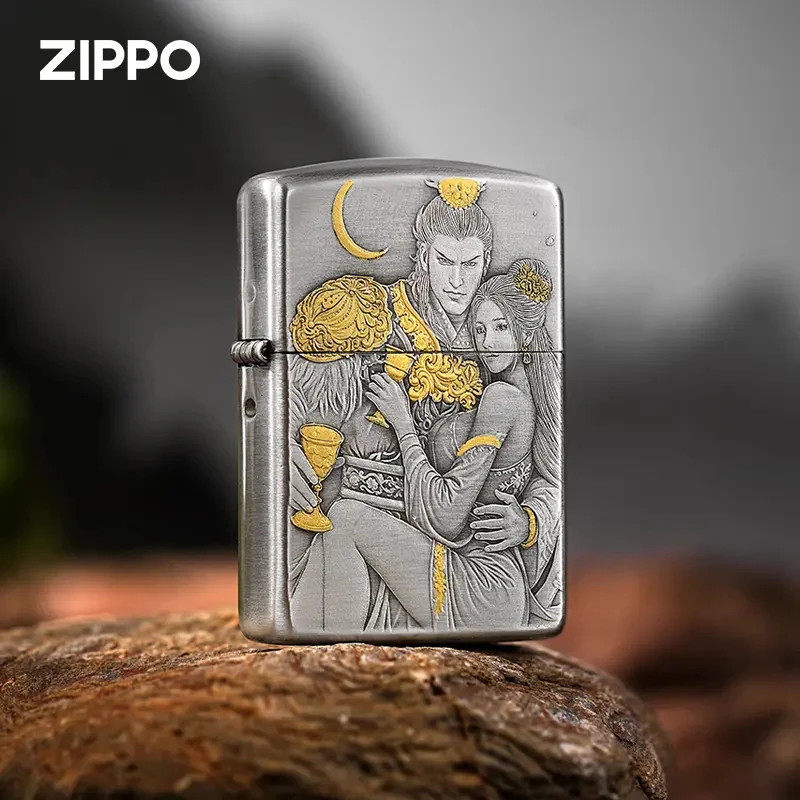 ZIPPO/之宝打火机【盔甲熏银貂蝉吕布】防风原装男士送礼