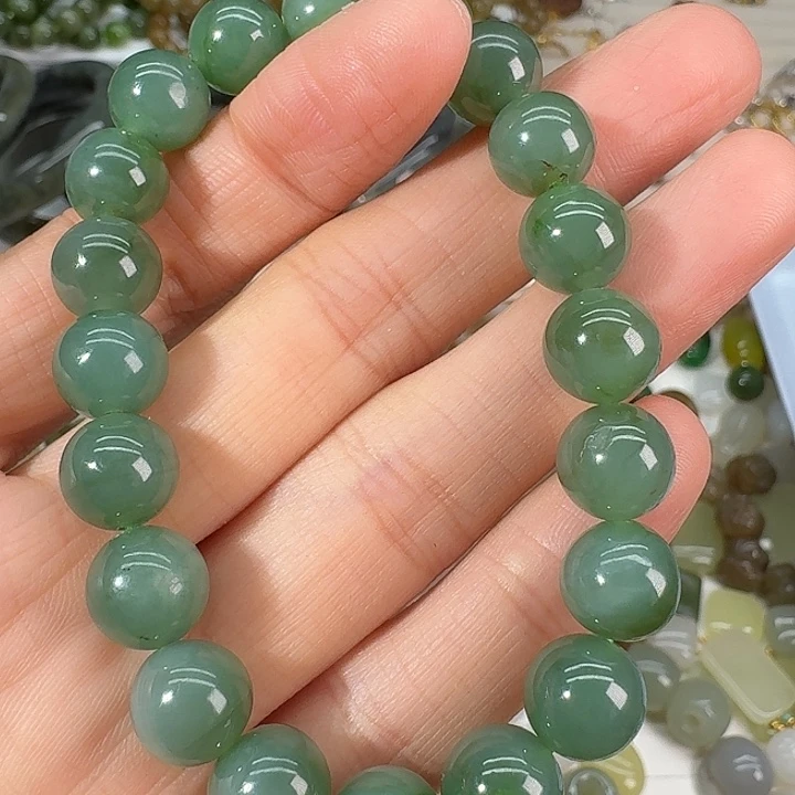和田玉（碧玉）未镶嵌手链10mm