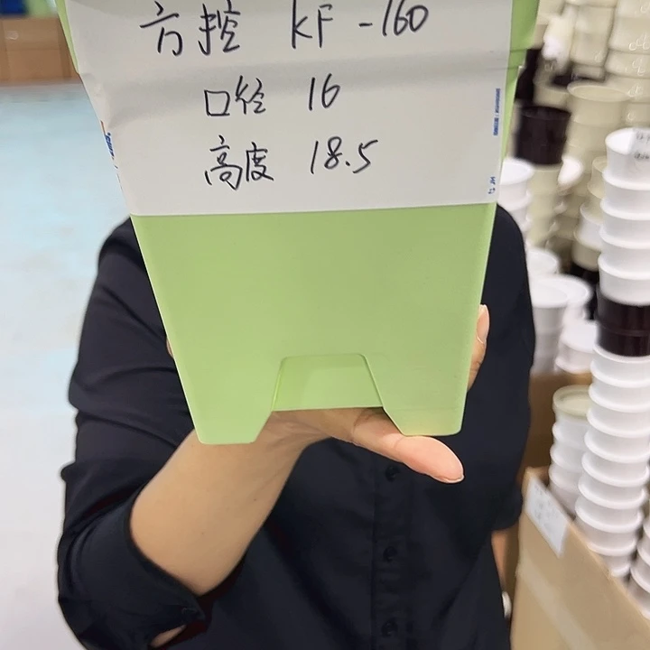 特价方盆口16高18果绿带托5只