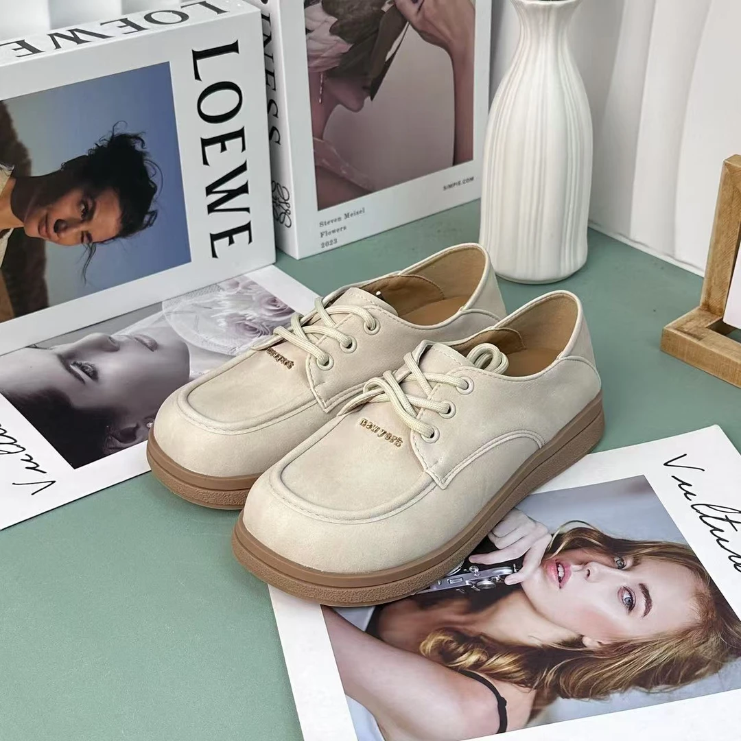 法式小皮鞋女透气单鞋2024年春季新款高级感乐福鞋时休闲鞋03