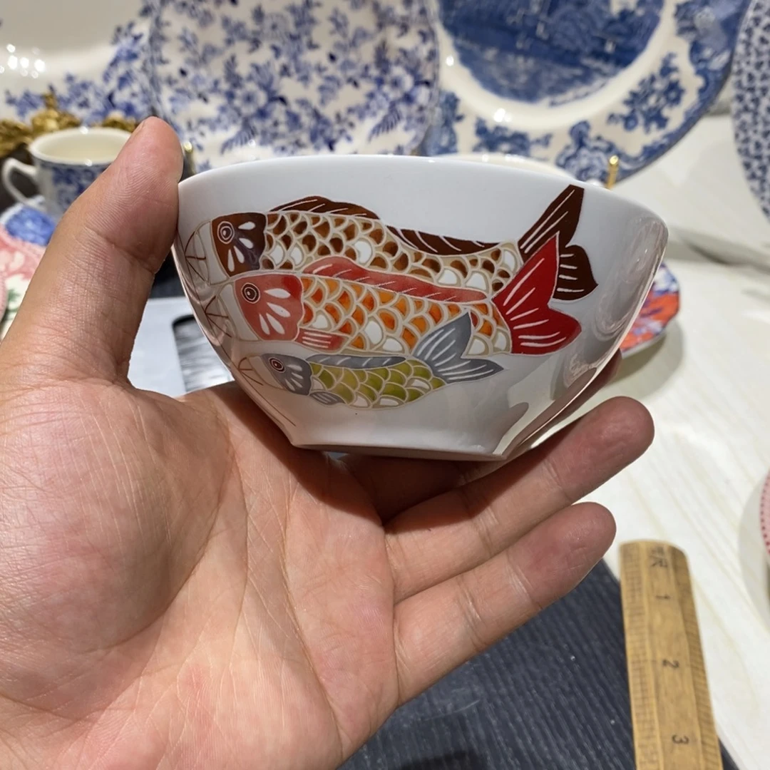瓷小鱼碗两个全新