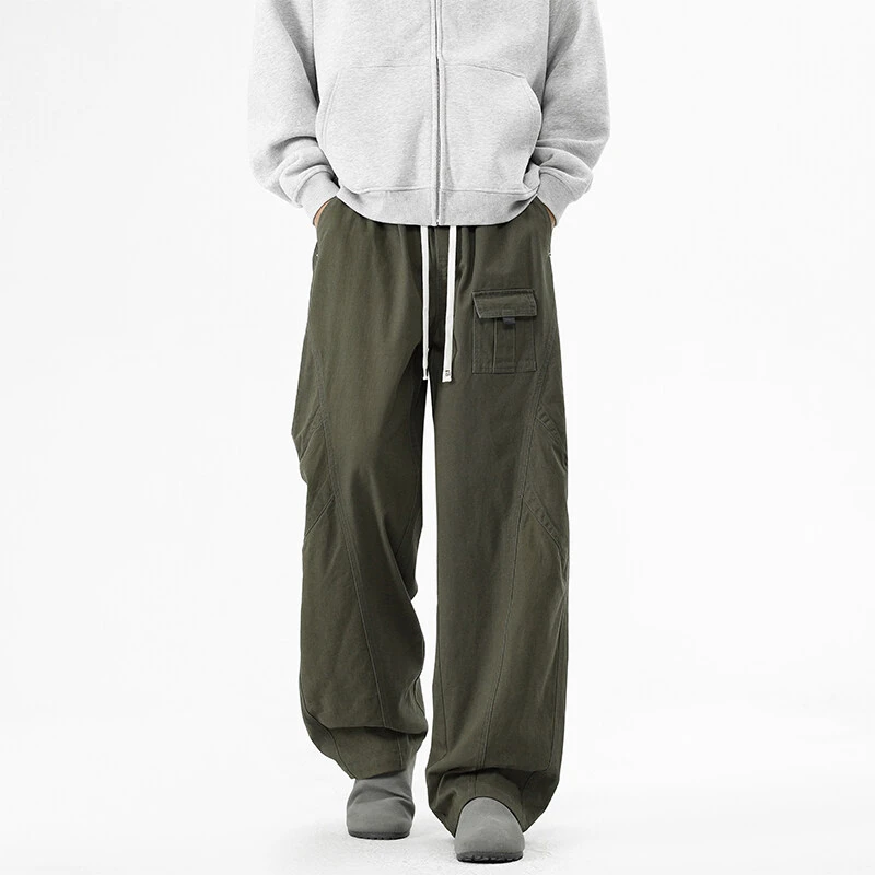 四季日系百搭工装裤男高街宽松春秋长裤卫裤运动休闲裤子