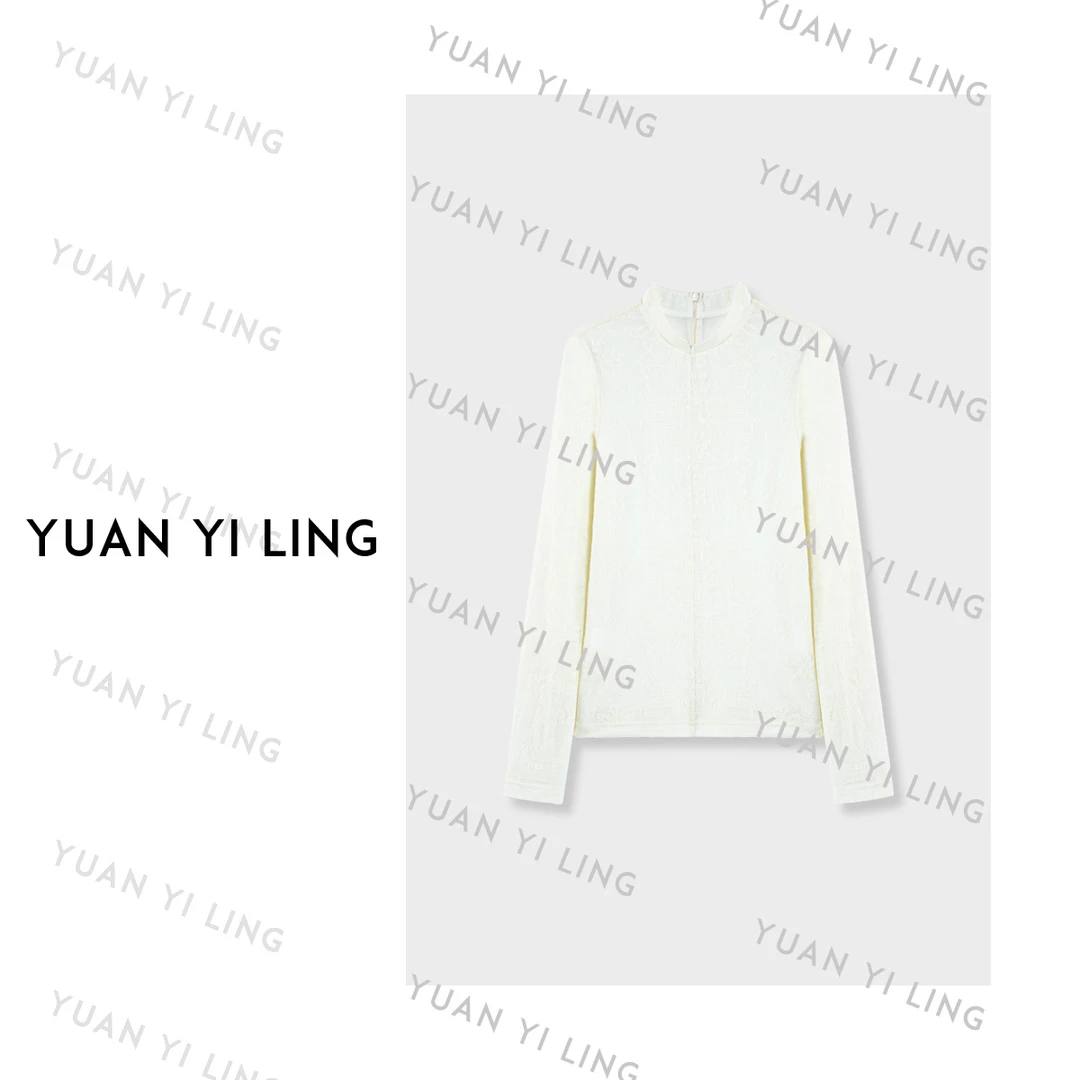 袁艺灵【东方美人】羊毛经纬线提花肌理感东方美打底衫7055