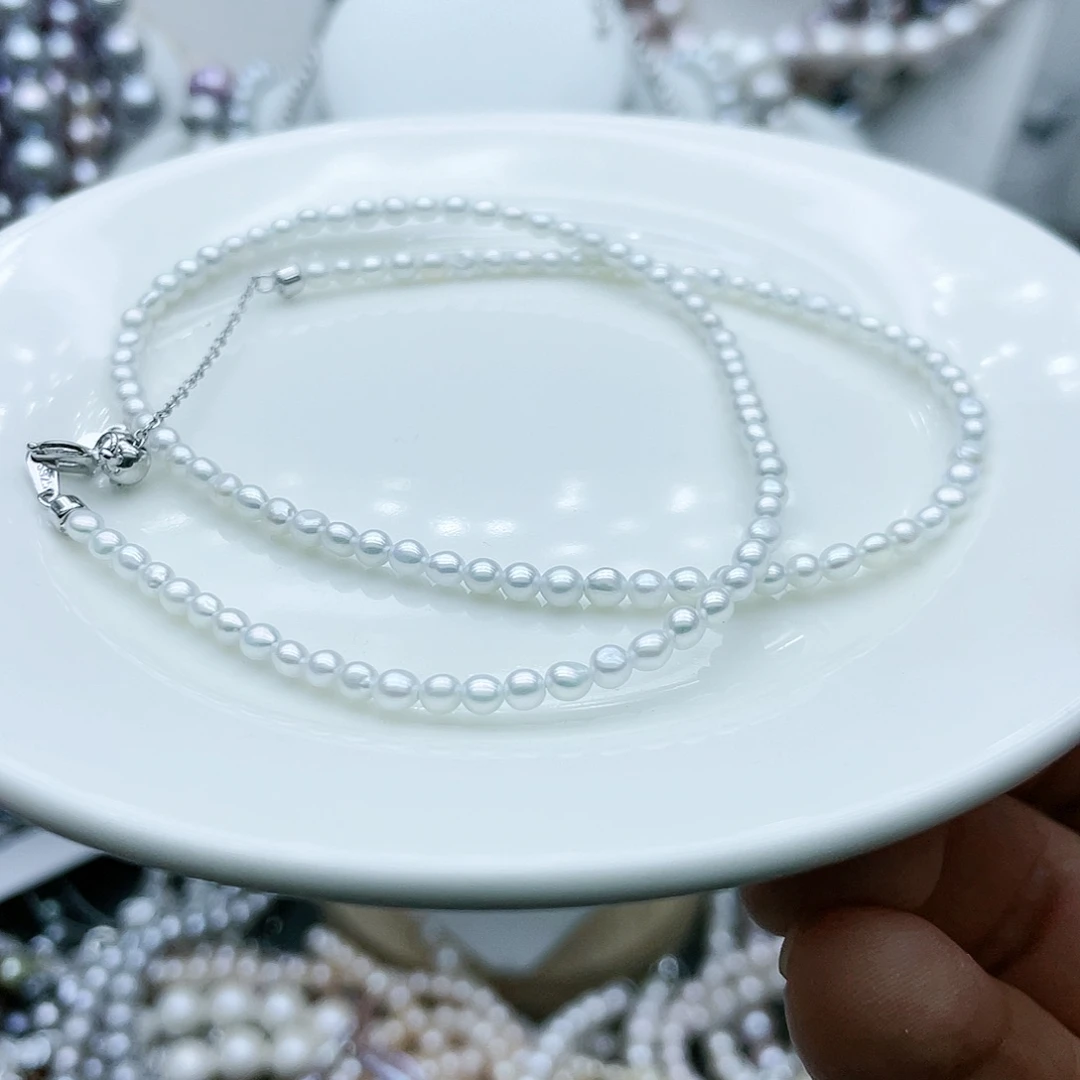 淡水珍珠颈饰钛钢