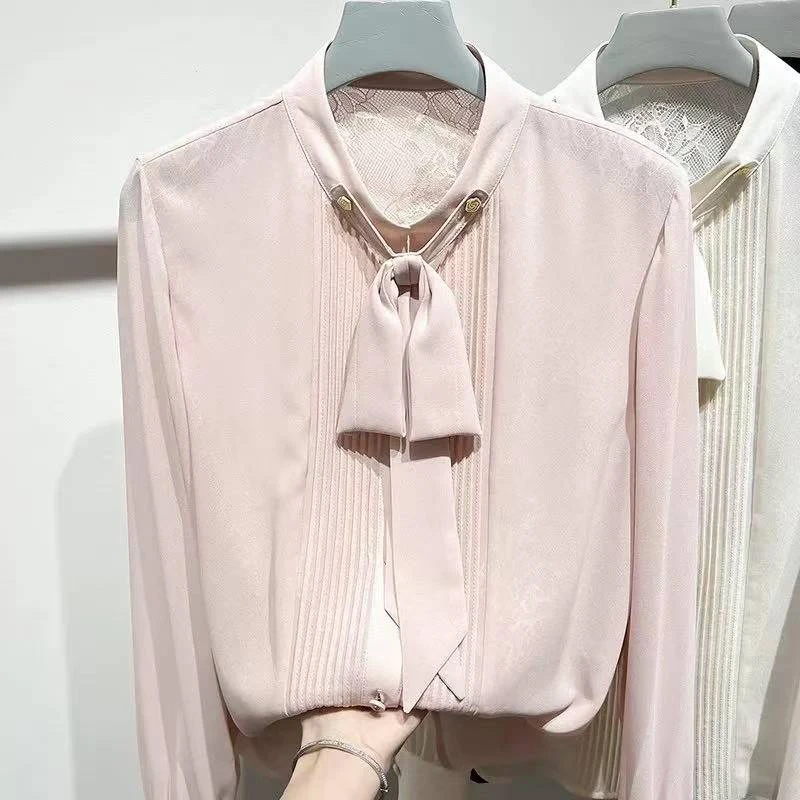 1109蝴蝶结时尚衬衫小衫03271