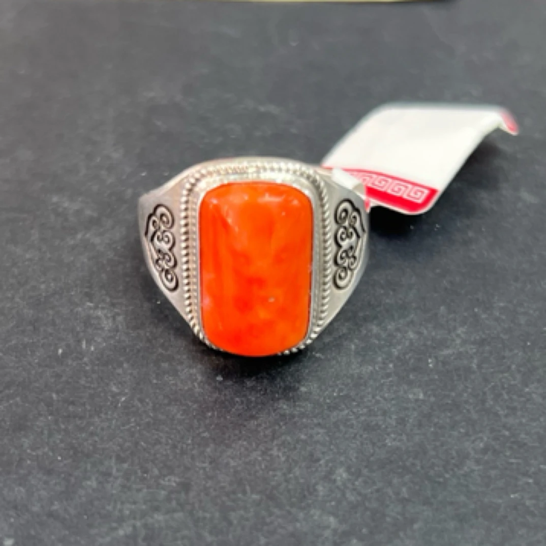 不锈钢树脂戒指 民族风格戒指