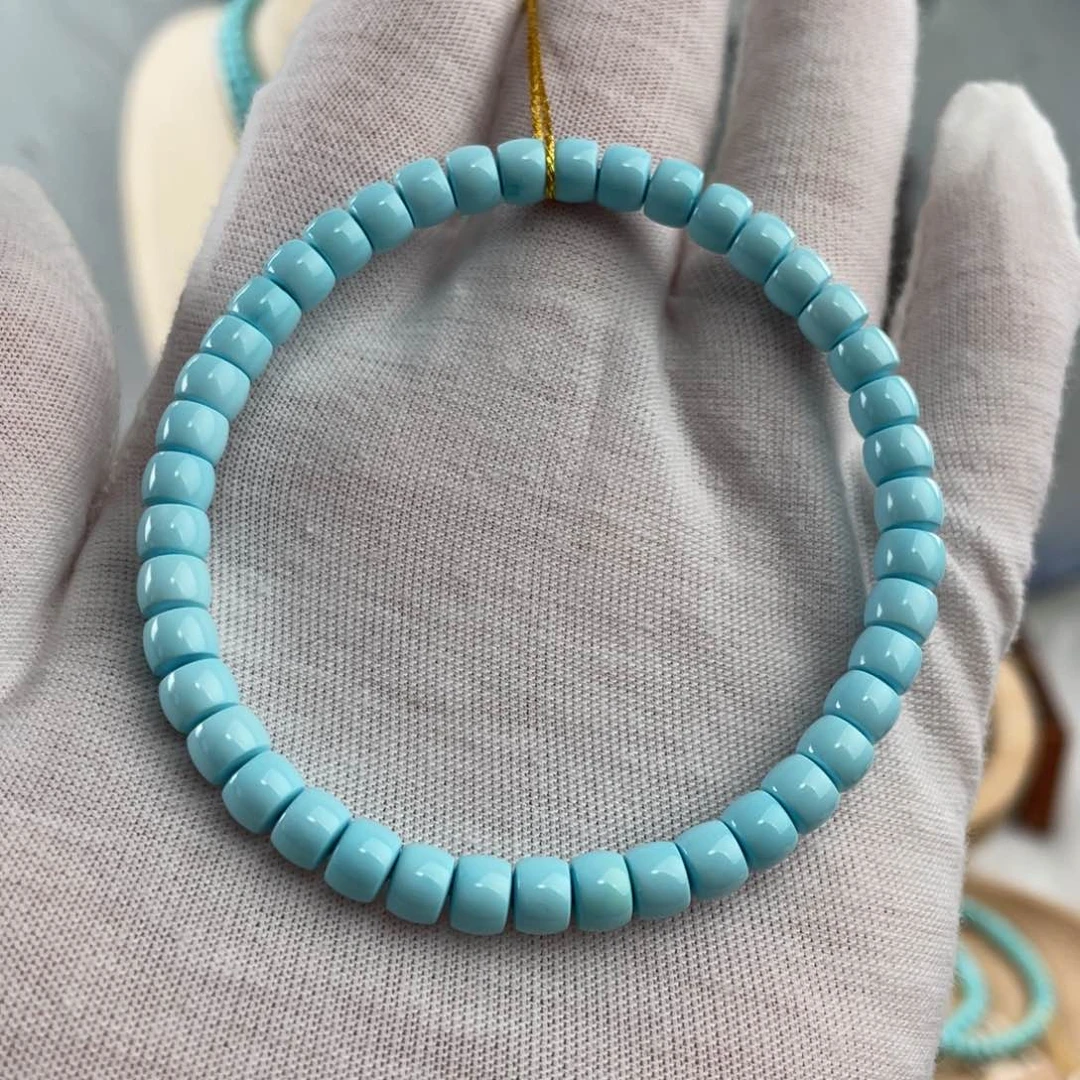 绿松石手链未镶嵌云盖寺精品直切卡5.8