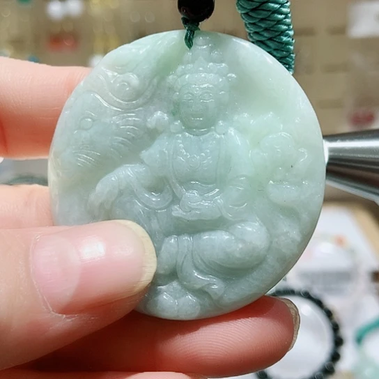 颈饰未镶嵌翡翠天然缅甸翡翠A货吊坠