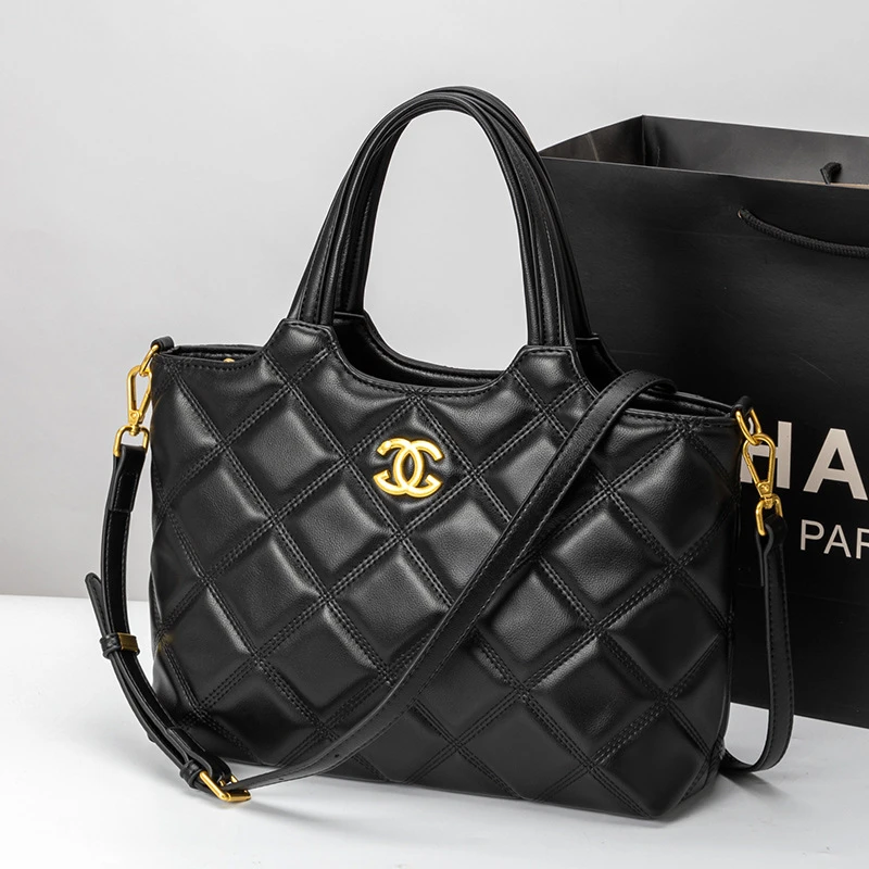 【万达专柜】高端轻奢香奈尔大容量包包女2025新款托特包真皮百搭气